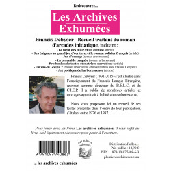 Francis Debyser Recueil traitant du roman d'arcades initiatique